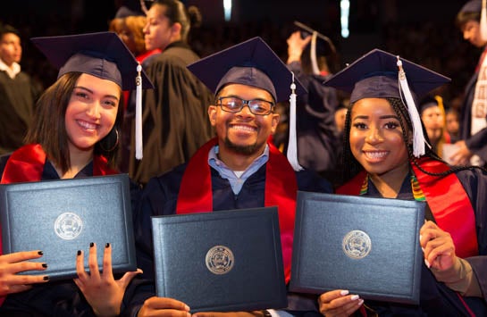 Students at commencement