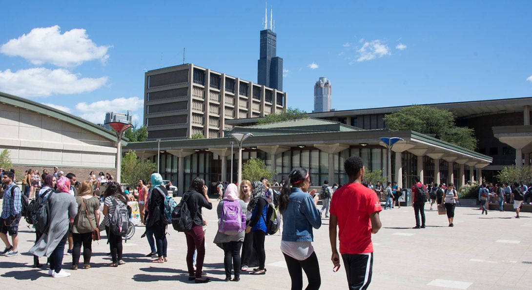 Students on campus